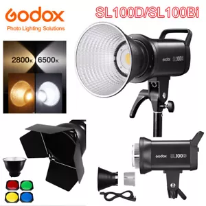 US Godox SL100Bi SL100D 100W 2800K-5600K White Version LED Video Light+BD-04 Kit - Picture 1 of 30