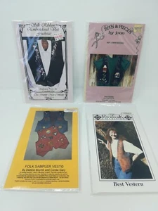 LOTE DE 4 PATRONES DE CHALECO EDREDÓN Y BORDADO DE COLECCIÓN NUEVO EN PAQUETE - Imagen 1 de 9