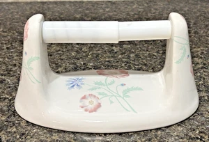 Nuovo porta carta igienica porcellana fiori rosa Lenape casetta shabby chic vintage - Foto 1 di 18