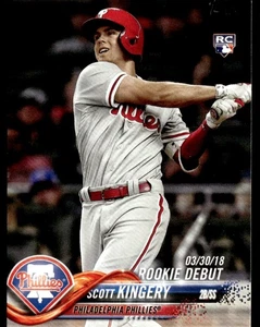 SCOTT KINGERY 2018 TOPPS UPDATE ROOKIE DEBUT RC PHILADELPHIA PHILLIES #US14 - Picture 1 of 2