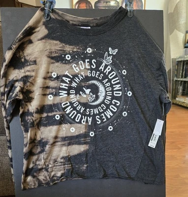 全新女式长袖“What Goes Around Comes Around”衬衫。 大号 — 第 1/2 张图片