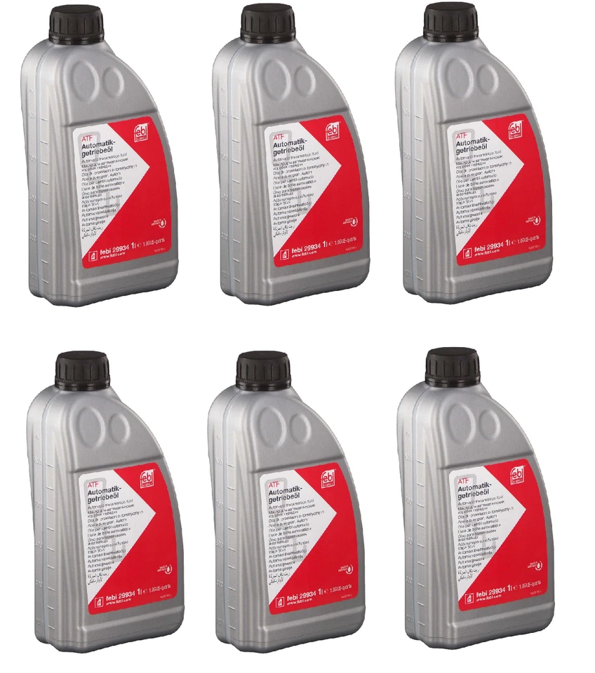 Líquido de transmisión automática Febi 6 litros ATF para Audi Volvo Land Rover VW Foto 1 de 2