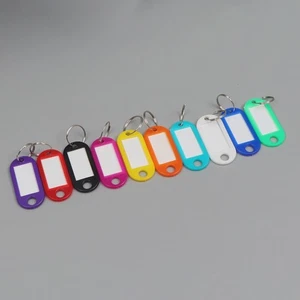 Colorful Plastic Key Tags: for Ideal for Luggage, Hotels & Organizing - Picture 1 of 18