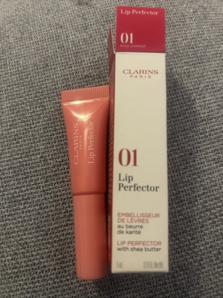 Clarins  Lip Perfector Rose Shimmer 01 Lip Gloss 5ml Neu