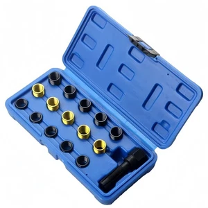 16Pcs Spark Plug Thread Repair Kit, M14 X 1.25 Spark Plug Rethreading Tool Set  - Picture 1 of 8
