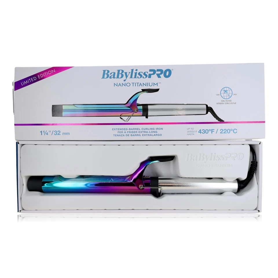 Nano Titanium Extended Barrel Curling Iron by BaBylissPRO, 1 1/4" - Image 1 of 1