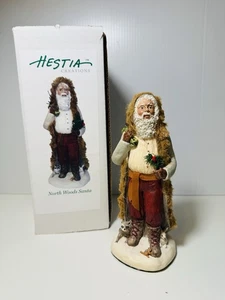 Hestia Creations North Woods SANTA 8" Hand Painted Figure w Box - Picture 1 of 9