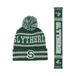 Harry Potter Beanie Hat and Scarf Set Slytherin - Picture 1 of 1