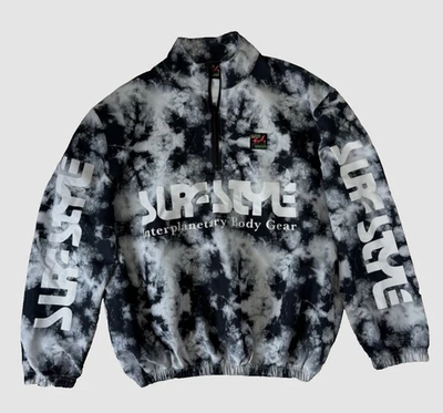 Vintage Surf Style Pullover Windbreaker Jacket Large Tie Dye Interplanetary - Image 1 of 4