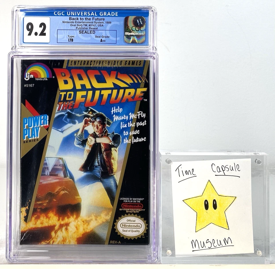 Back to the Future Nintendo NES Brand New 1989 Factory Sealed CGC 9.2 A++ - Image 1 of 4
