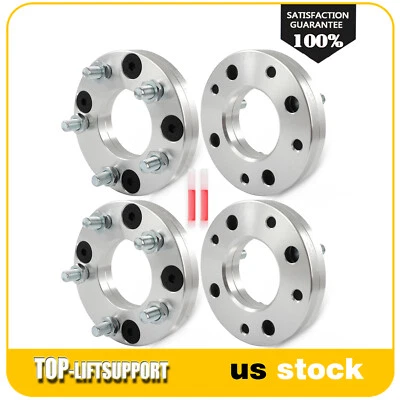 4x 1" inch 4x114.3 to 5x114.3 Wheel Adapters 1/2"x20 5x4.5 Wheels on 4x4.5 Cars - Image 1 of 4