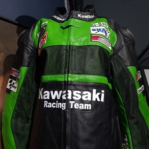 KAWASAKIMan'sMotorbike Jacket/Like NEW/4XL/Armp2Armp65cm/Around Waist121cm/L70cm - Picture 1 of 24