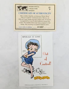 1998 Guinea Betty Boop Fuori controllo Timbro - Foto 1 di 2