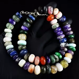 Superb Pattern Amazonite & Amethyst 757.00 Cts Beaded Best Necklace VK 33 E673 - Picture 1 of 3