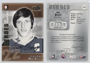 2004-05 ITG Heroes and Prospects Auto Mike Bossy #A-MBO Auto HOF