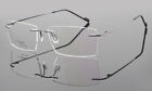Men's β-Titanium Rimless Reading Glasses UV400 Coating Lens Reader +0.00 ~+5.00