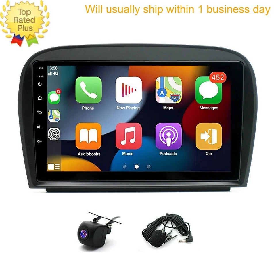 Upgraded Car Stereo Radio 4+64G for Mercedes-Benz SL R230 SL350 SL500 2005-2012 Foto 1 de 4