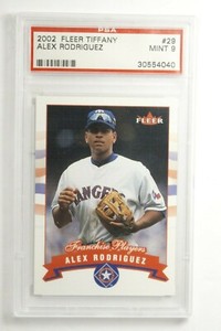 2002 Fleer Tiffany Alex Rodriguez #29 147/200 PSA 9 Mint Pop 2, 1 Higher