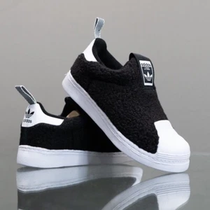 Adidas Superstar 360 Junior Kids Size 2 Youth Sneaker Black School Shoe #315 - Picture 1 of 21