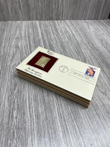 Gold Replica Stamps 1st Day Issue Info Cards Lot of 10 1982-99 Performing Art Se - Picture 1 of 15