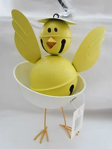 Grande Recién Nacido Amarillo CHICK Novedad JINGLE BELL Pascua NUEVO Tierno Corazón - Imagen 1 de 7