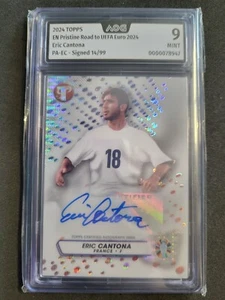 2023 Topps Pristine UEFA EURO 2024, Eric Cantona, automático/99, AOG 9, Francia, PA-EC - Imagen 1 de 2