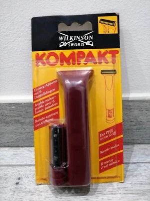 RASOIO KOMPAKT DESIGN WILKINSON SWORD SOLINGEN VINTAGE ANNI 80 RAZOR RASIERER - Immagine 1 di 3