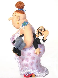 Albert Dubout *Mon mari est fatigué - Mein Mann ist müde* Skulptur Figur 20609F - Picture 1 of 3