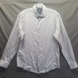 Alfani Regular-Fit Men's Gray/Silver Button-Down Shirt Sz Medium - Picture 1 of 7