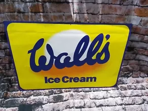 Vintage Walls Ice Cream Shop Advertising Sign - Picture 1 of 7