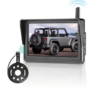 Digital Wireless 5" Monitor Spare Tire Mount Backup Camera Kit For Jeep Wrangler - Picture 1 of 23