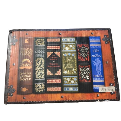 Barnes & Noble Leather Bound Box Set Poe Grimms Homer Jane Austen Shakespeare - Image 1 of 4