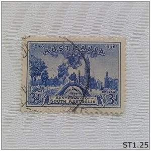 Australia Postage Stamp 3d Centenary South Australia Proclamation Tree 1936 - Picture 1 of 1