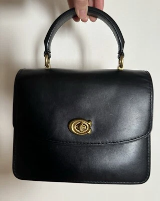 Coach Parker Top Handle Bag, Black Leather,  Crossbody bag, Satchel - Image 1 of 4