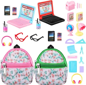 29 Pieces Dollhouse Accessories Mini Laptop Computer Tablet Phone Toy Miniature - Picture 1 of 8
