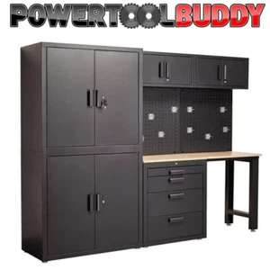 Draper Single Garage Workstation MS100 Storage Tools Lockable Black Garage 44009 - Picture 1 of 4