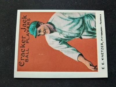 1915 Cracker Jack Reprint Baseball Card # 84 Elmer E. Knetzer - Pittsburgh Rebel - Image 1 of 3