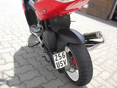 Kennzeichenhalter seitlich Peugeot Speedfight 1 2 3 Tuning Halter AC LC 50ccm - Bild 1 von 4