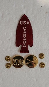 Repro WW2 US Army 1 First Special Service Forces FSSF USA Canada Patch Pin Set - Picture 1 of 2