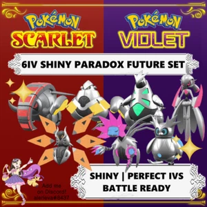 Pokemon Scarlet Violet 6IV Shiny Paradox Future Bundle of 7 BATTLE READY - Picture 1 of 1