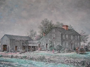 Mary Baker Eddy Uplands at Bow E L Henry Original 1941 Litho Christian Science - Picture 1 of 7