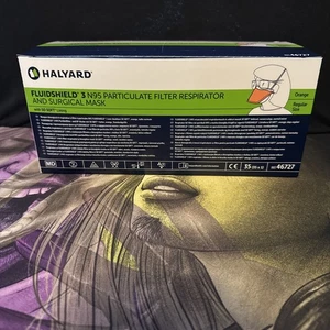 Máscara respiratoria quirúrgica Halyard 76727 FluidShield N95, naranja, nivel 3 - Imagen 1 de 1