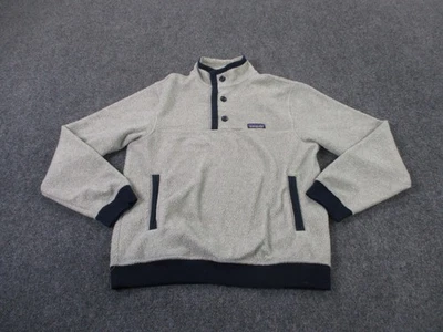 Patagonia Jacket Mens S Gray Shearling Outdoors Hiking Sweater Pullover 26140 - Image 1 of 4