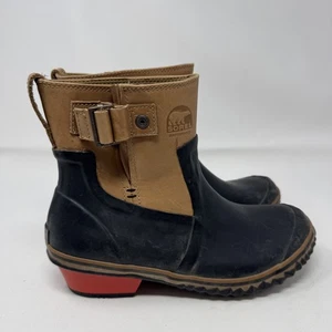 Sorel Stiefel Damen Größe 7 schwarz hellbraun wasserdicht NL2006-010 Naturkautschuk Outdoor - Bild 1 von 9