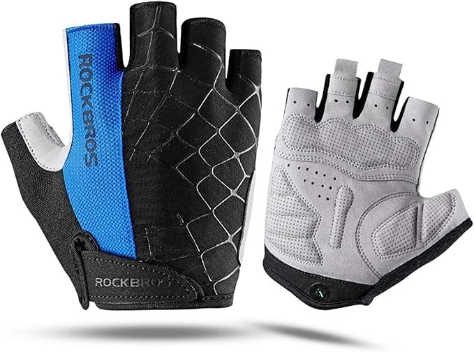 Guantes de ciclismo ROCKBROS para hombre con almohadilla SBR, antideslizantes, transpirables para equitación deportiva Foto 1 de 4