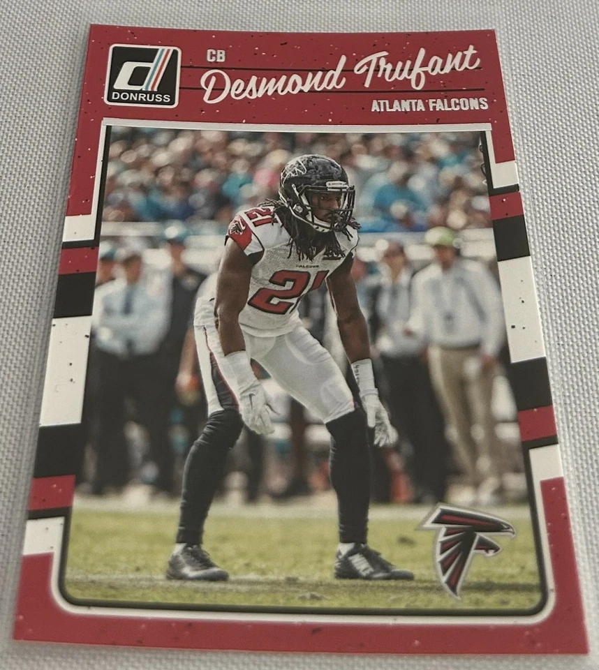 2016 Panini Donruss Football Desmond Trufant Atlanta Falcons base card #18 - Image 1 of 2