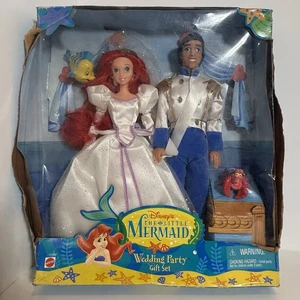 JUEGO DE REGALO FIESTA BODA DISNEY'S THE LITTLE MERMAID 1997 ARIEL & PRINCE ERIC SIN USAR, EN CAJA ORIGINAL - Imagen 1 de 5