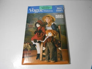 VTG Vogue Sewing Pattern 9699 22" Folk Art Boy Girl Soft Cloth Dolls w Clothes - Picture 1 of 2