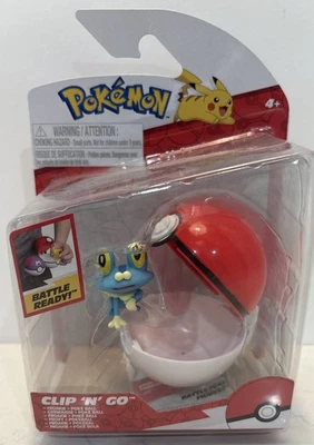 Pokmon Clip N Go Froakie 包括 2 英寸战斗人偶和 Poke Ball 全新 — 第 1/4 张图片