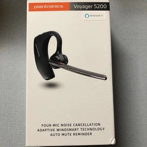 Plantronics Voyager 5200 Premium Wireless Bluetooth Headset/Headphone Black - Picture 1 of 2